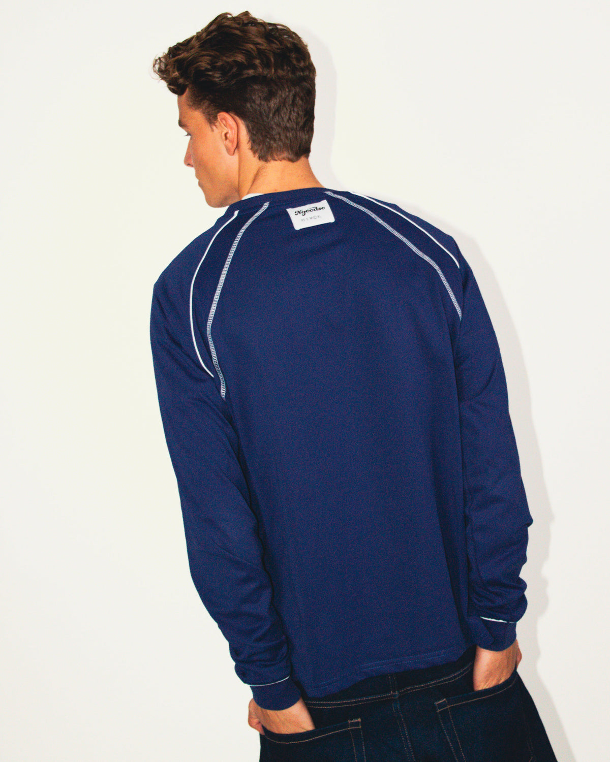 LANGÆRMET T-SHIRT NAVY