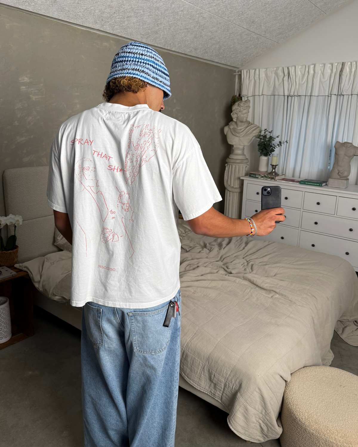 CHAMPAGNE PRINT T-SHIRT