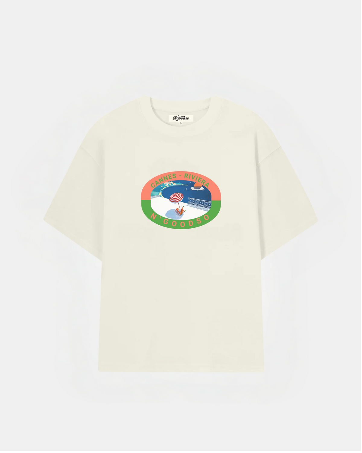 BEACH PRINT T-SHIRT RÅHVID