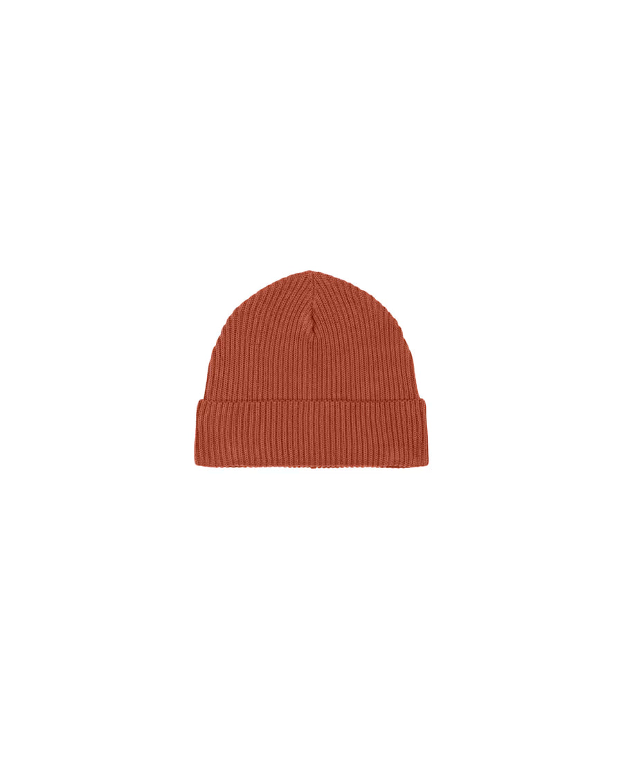 FISHERMAN BEANIE MOKKA RØD
